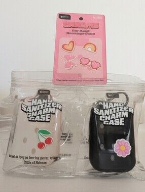 B•Pure Silicone Hand Sanitizer Charm Cases & Extra Charms!